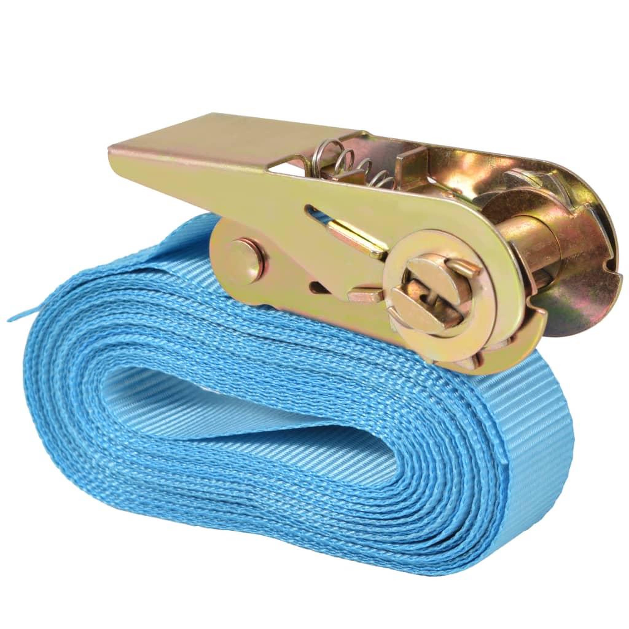 Voir la diapositive 3 : VIDAXL Sangle d'arrimage 4 pcs 0,8 tonne 6 m x 25 mm Bleu