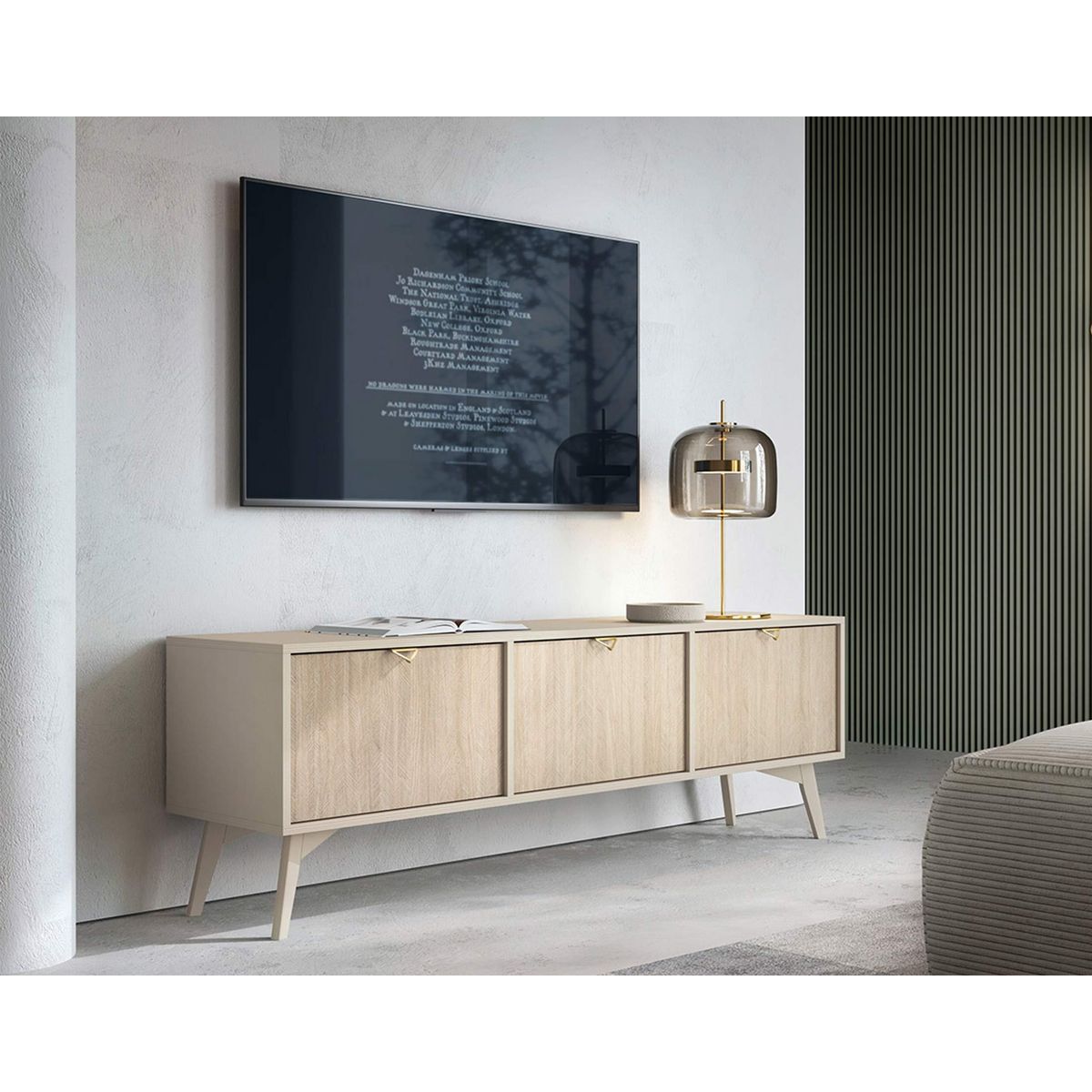 BEST MOBILIER Newport - meuble tv - bois - 158 cm