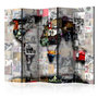 Voir la diapositive 1 : Paris Prix Paravent 5 Volets   World Map - Banksy  172x225cm