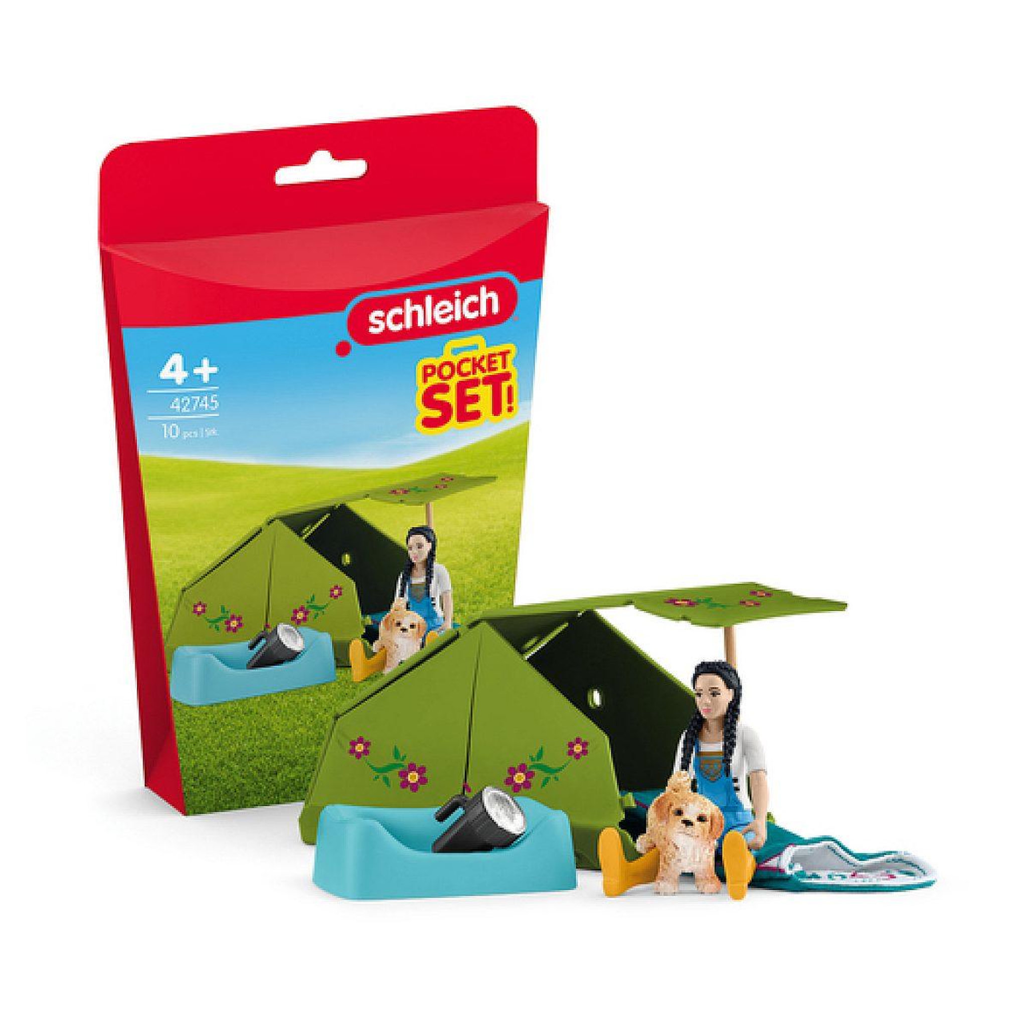 Schleich 42745 mini monde – kim part en camping
