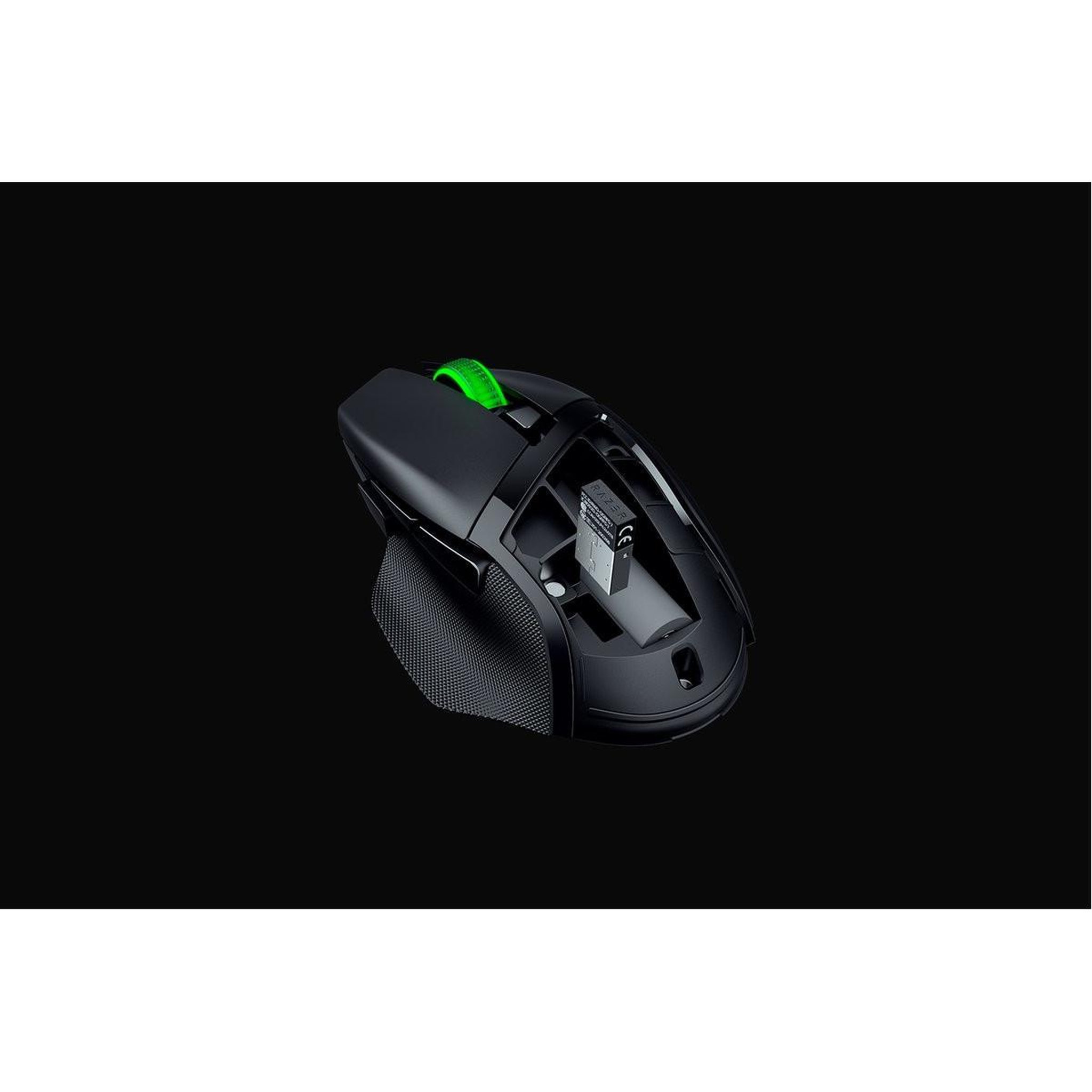 Voir la diapositive 2 : Razer Souris sans fil gaming Razer Basilisk V3 X Hyperspeed Noir et Vert