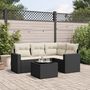 Voir la diapositive 1 : VIDAXL Salon de jardin 5 pcs avec coussins noir resine tressee