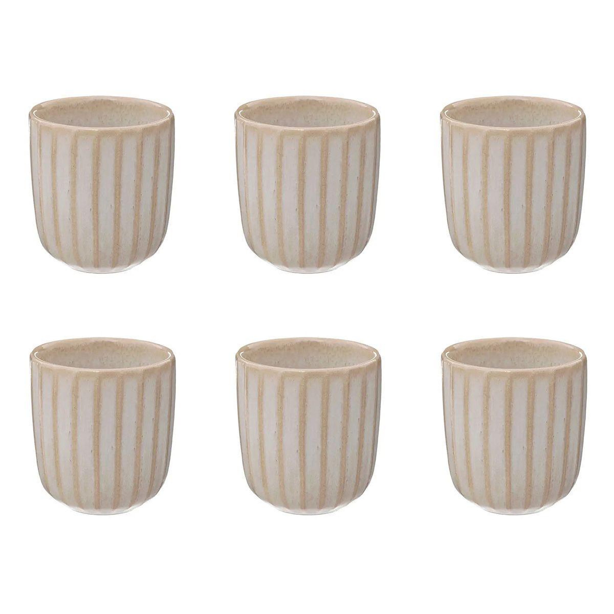 Voir la diapositive 1 : SECRET DE GOURMET Lot de 6 tasses à café design  seav  10cl crème