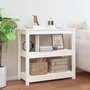 Voir la diapositive 1 : VIDAXL Table console Blanc 80x40x74 cm Bois massif de pin
