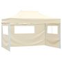 Voir la diapositive 4 : VIDAXL Tente de reception pliable avec 4 parois 3x4 m Acier Creme