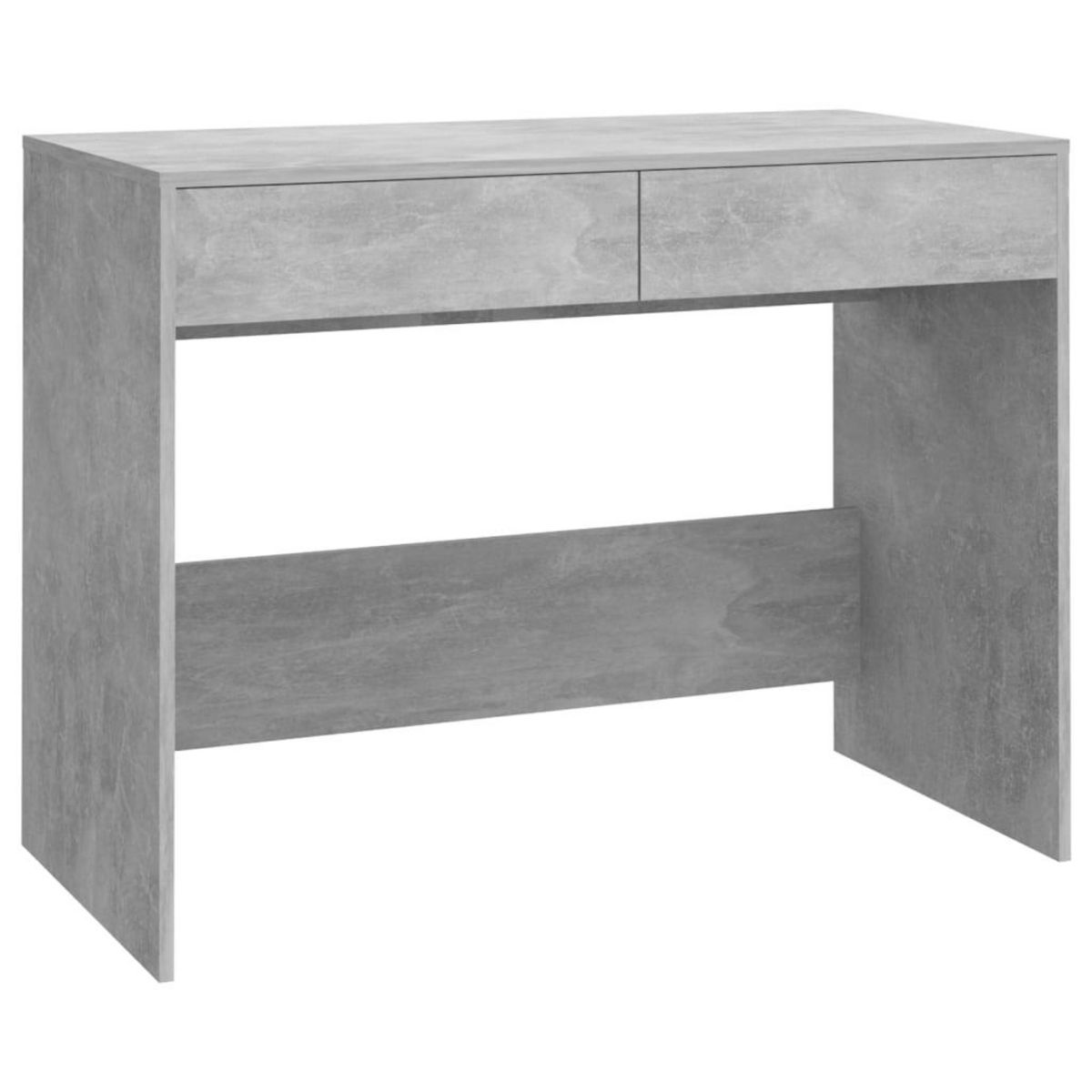 VIDAXL Bureau gris beton 101x50x76,5 cm bois d'ingenierie