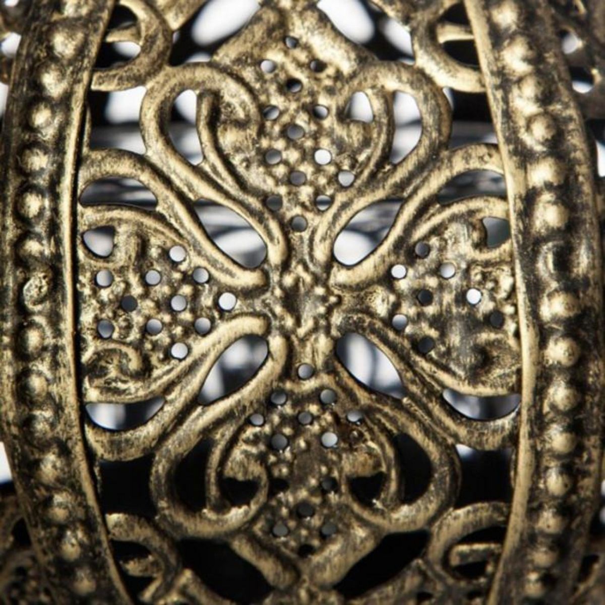 ATMOSPHERA Photophore Ajouré en Métal  Opra  11cm Or