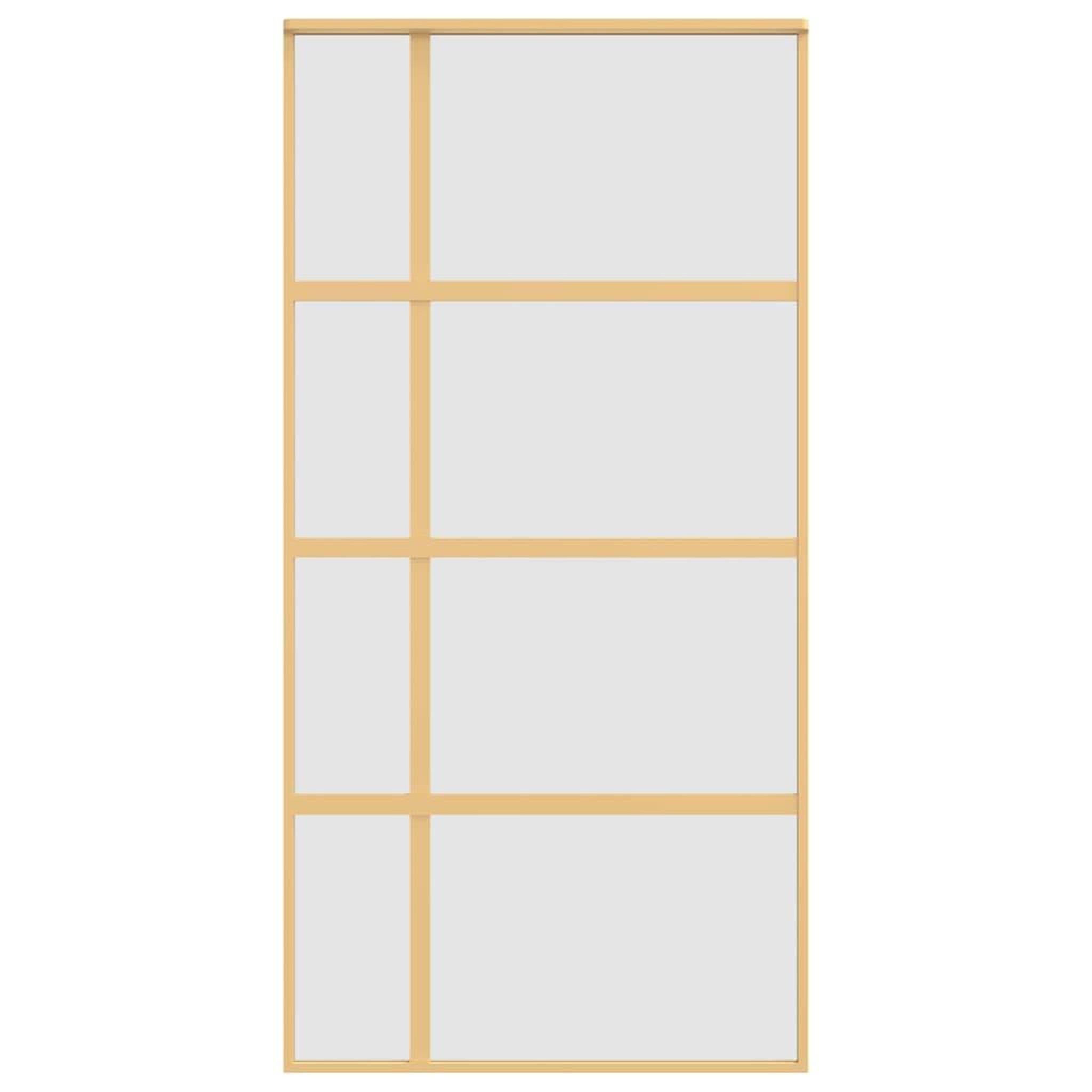 Voir la diapositive 4 : VIDAXL Porte coulissante dore 102,5x205 cm verre ESG depoli aluminium