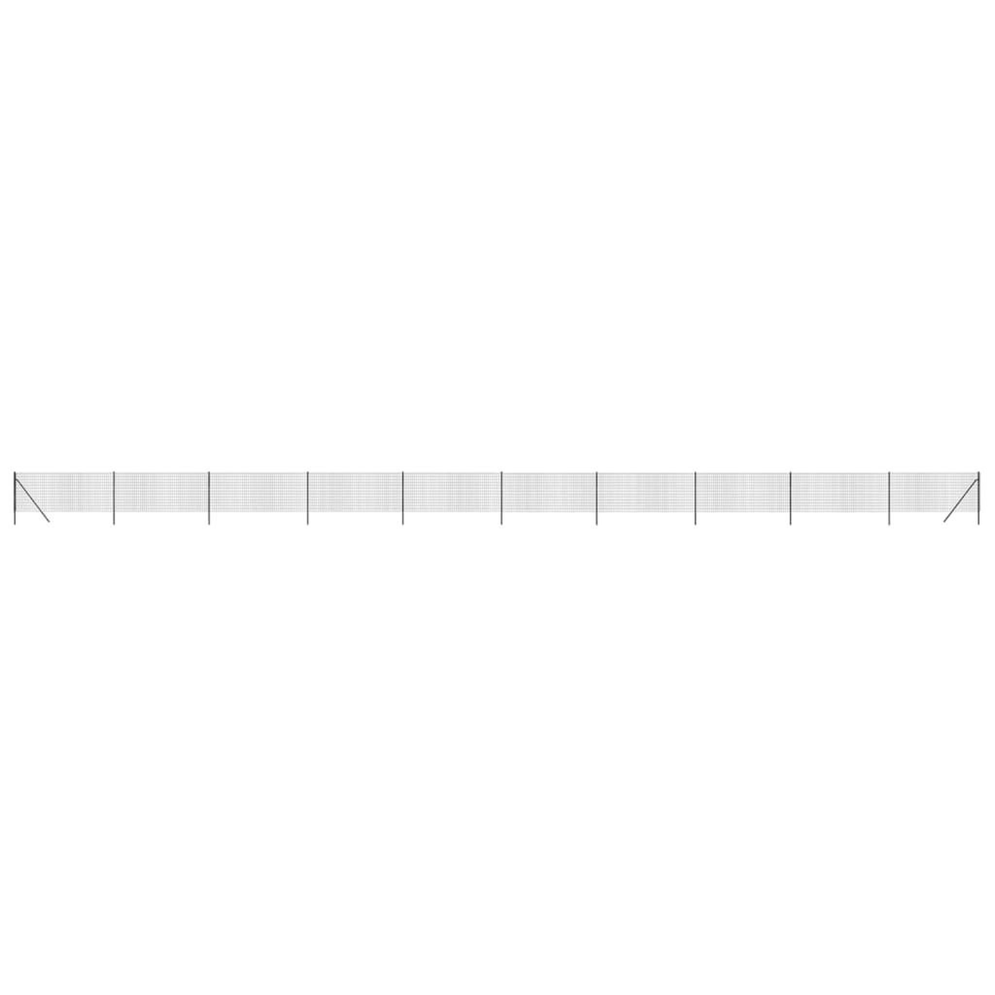Voir la diapositive 2 : VIDAXL Cloture en treillis metallique anthracite 0,8x25 m