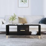 VIDAXL Table basse noir 102x50x40 cm bois d'ingenierie