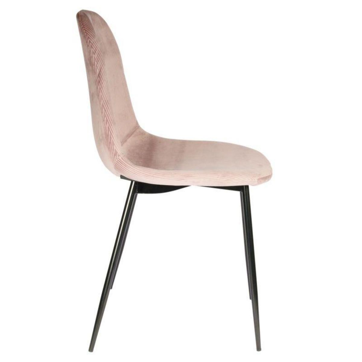 Paris Prix Lot de 4 Chaises Velours  Giulia  85cm Rose