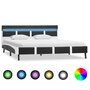 VIDAXL Cadre de lit avec LED Gris Similicuir 160 x 200 cm