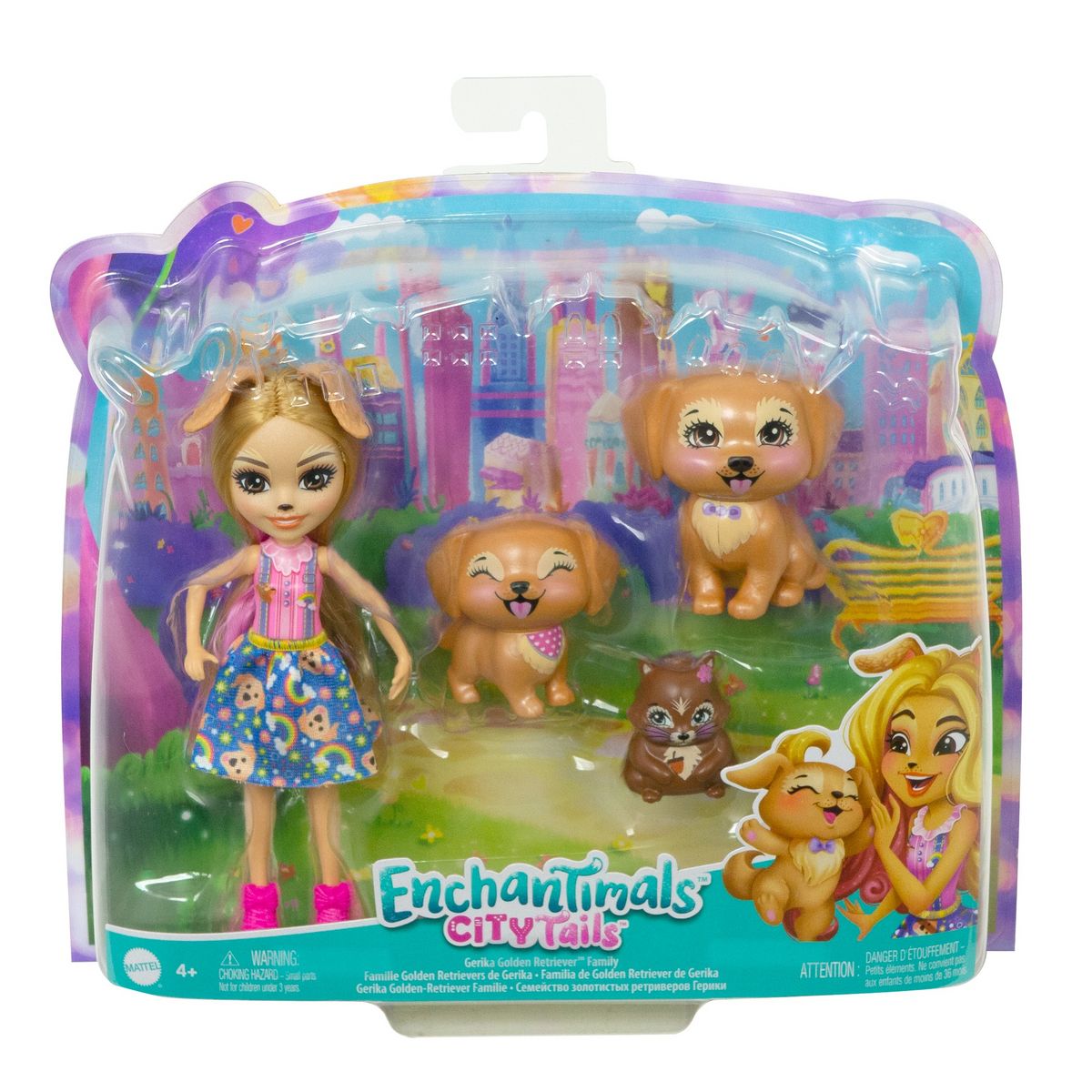 Enchantimals Mini-poupée Enchantimals - Famille Golden retriever 