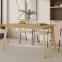 Voir la diapositive 2 : Rendez vous déco Table rectangulaire 4/6 personnes extensible en bois clair 150/180 cm - Oman