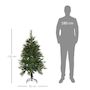 Voir la diapositive 3 : HOMCOM Sapin de Noël artificiel Ø 61 x 120H cm pied support inclus 260 branches épines grand réalisme vert