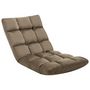 Voir la diapositive 2 : VIDAXL Chaise pliable de sol Taupe Microfibre