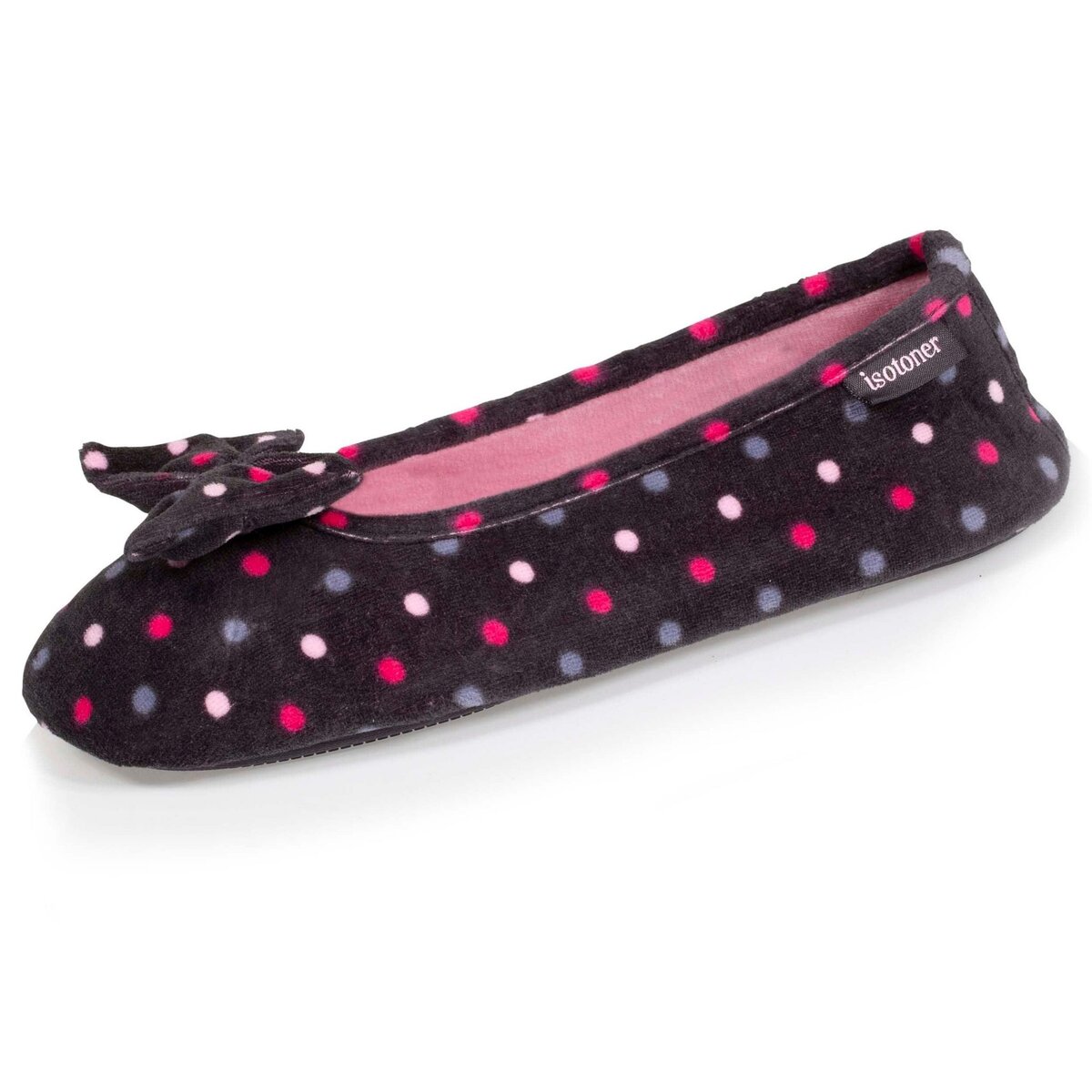 ISOTONER Isotoner Chaussons Ballerines femme grand n ud pas cher