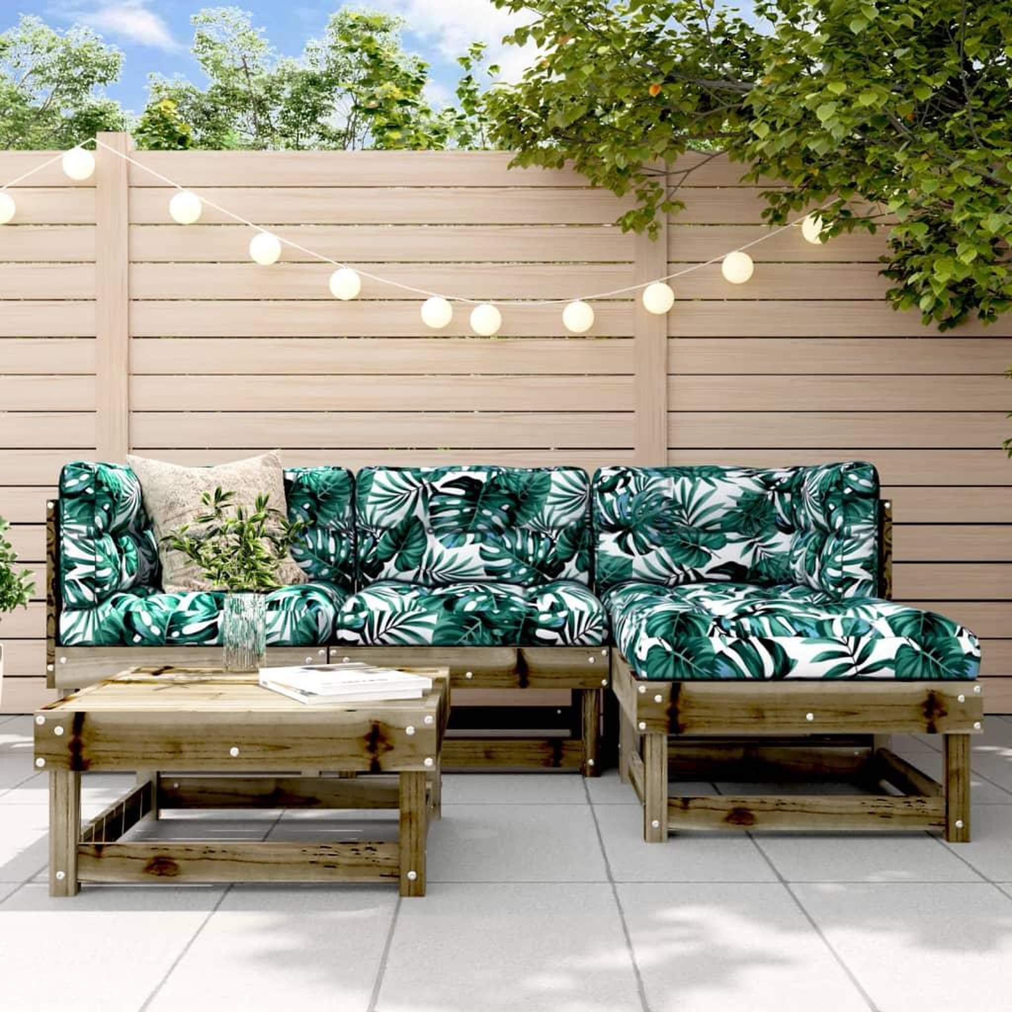 VIDAXL Salon de jardin 5 pcs bois de pin impregne