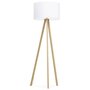 Voir la diapositive 2 : Paris Prix Lampadaire Trépied  Fidelio  159cm Naturel & Blanc