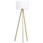 Voir la diapositive 2 : Paris Prix Lampadaire Trépied  Fidelio  159cm Naturel & Blanc