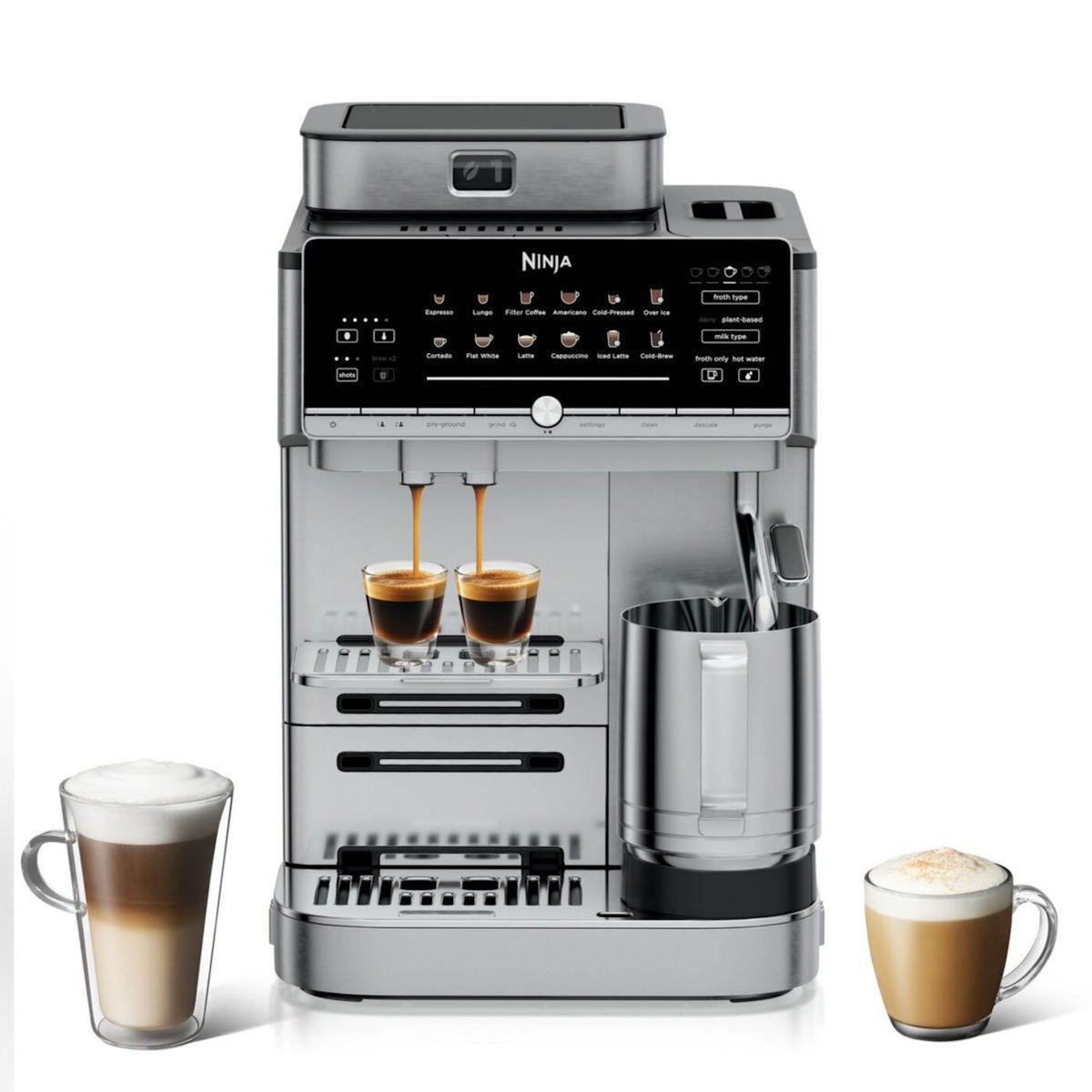 NINJA Expresso Broyeur Machine à café automatique AutoBarista Pro AE1052EU - Technologie GrindIQ