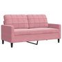 Voir la diapositive 4 : VIDAXL Ensemble de canapes 3 pcs avec coussins Rose Velours