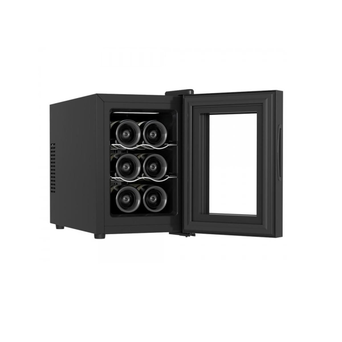 LIVOO Cave à vin de service 6 bouteilles noir - GS153