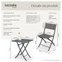 Voir la diapositive 6 : tectake Salon de jardin pour 2 personnes gris