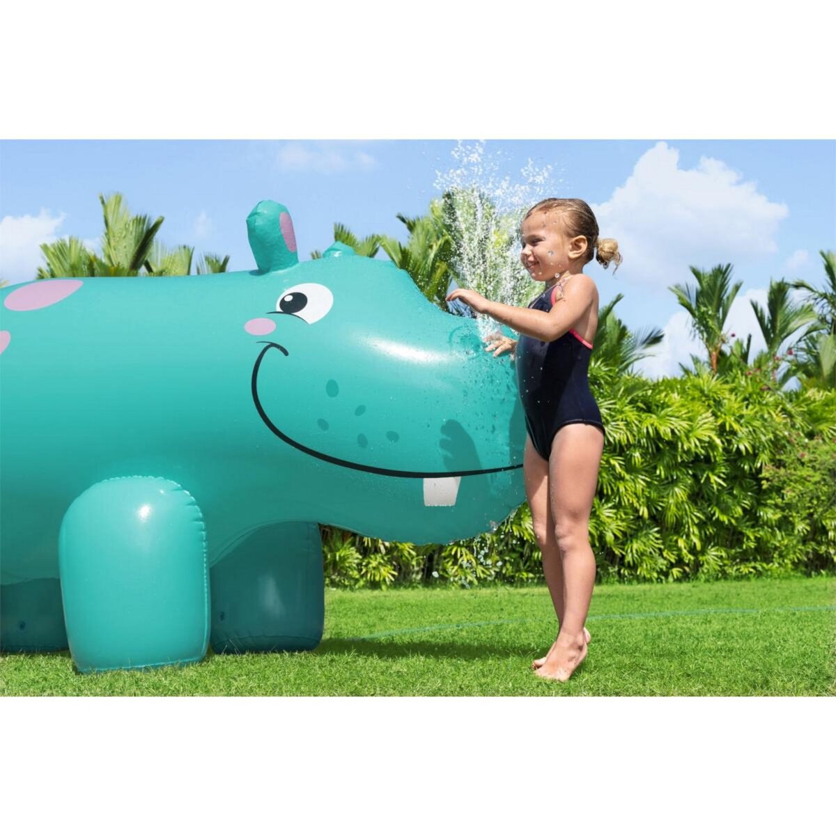 BESTWAY Fontaine à eau gonflable jumbo hippo 200 x 96 x 127 cm - 52569