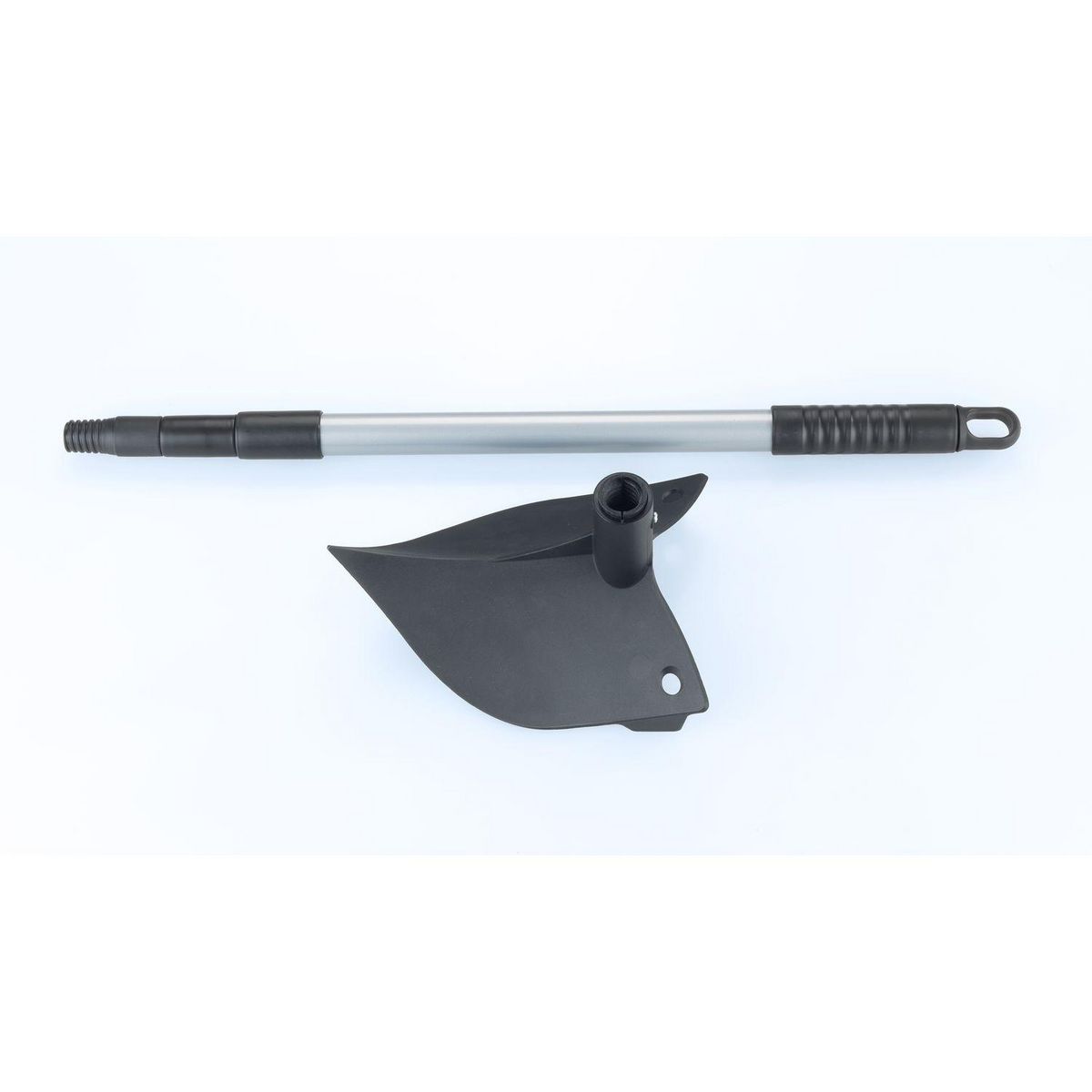 Wenko Charrue de jardin avec manche extensible - Noir et Argent