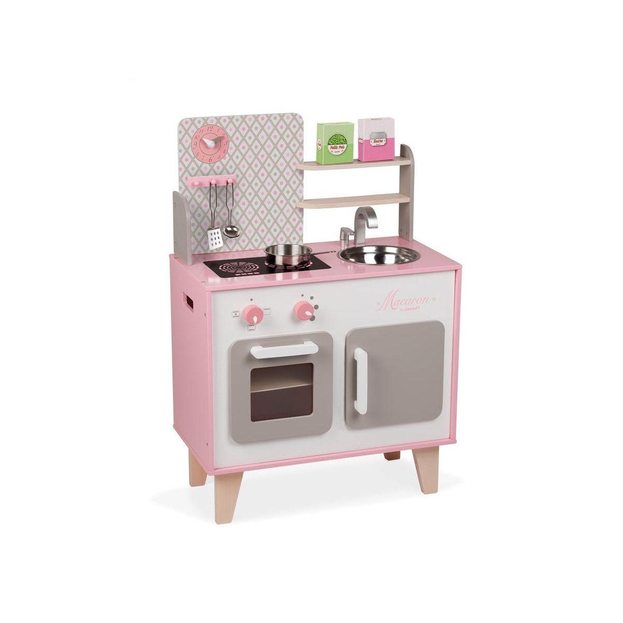 JANOD Cuisine en bois et ses accessoires Macaron