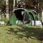 Voir la diapositive 3 : VIDAXL Tente de camping tunnel 4 personnes vert impermeable