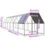 Voir la diapositive 5 : VIDAXL Poulailler d'exterieur 2x12x2 m Acier galvanise