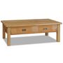 Voir la diapositive 1 : VIDAXL Table basse teck massif 100x60x35 cm