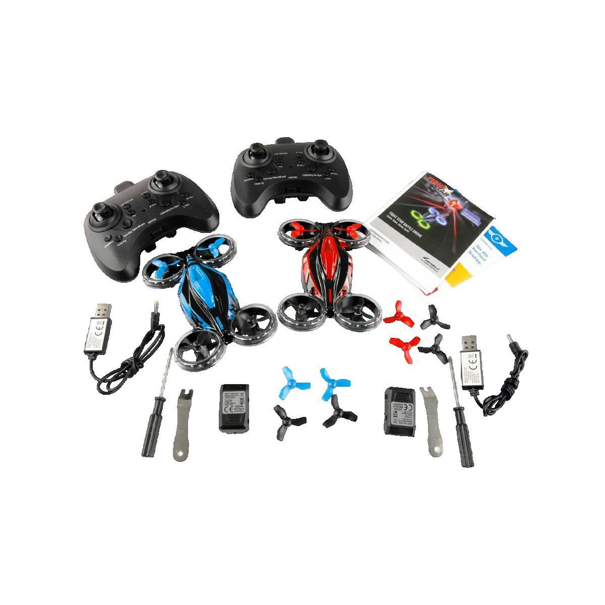 Voir la diapositive 1 : Amewi Drone enfant Amewi Fight Star Battle rouge et bleu