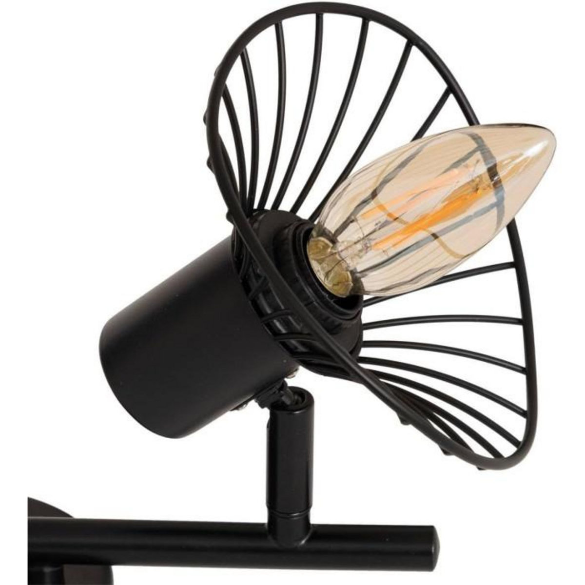 ATMOSPHERA Plafonnier 2 Lampes Orientables en Métal  Adelia  28cm Noir