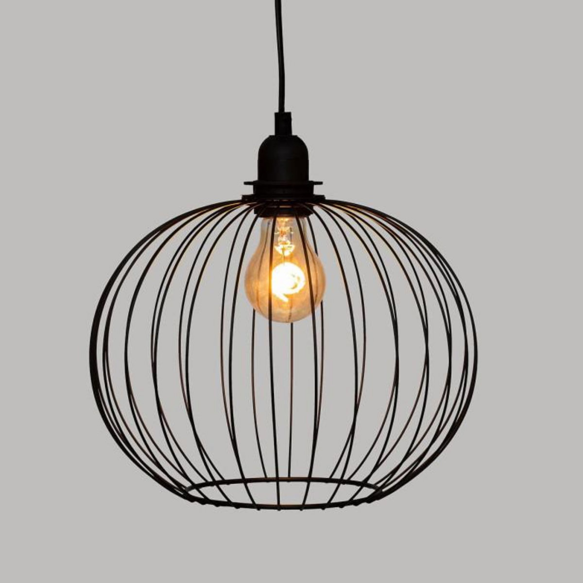 ATMOSPHERA Lampe Suspension en Métal  Victa  28cm Noir