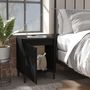 Voir la diapositive 3 : VIDAXL Table de chevet avec pieds en metal noir 40x30x50 cm