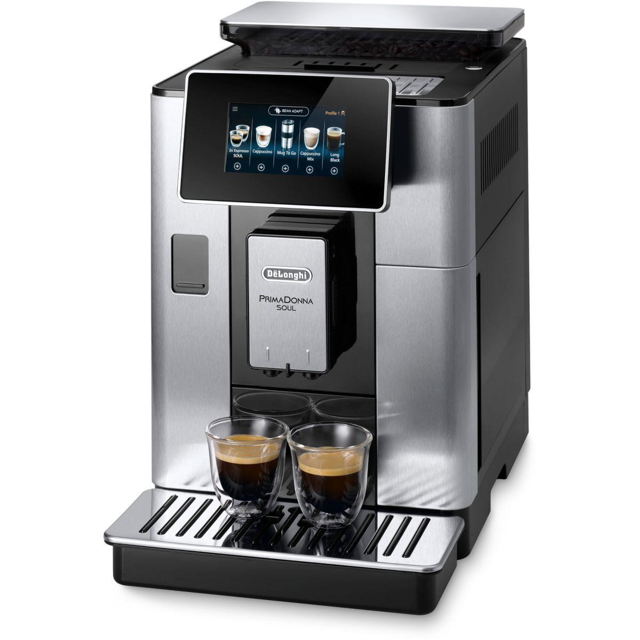 Voir la diapositive 2 : DELONGHI Expresso Broyeur Primadonna Soul ECAM610.75.MB noir