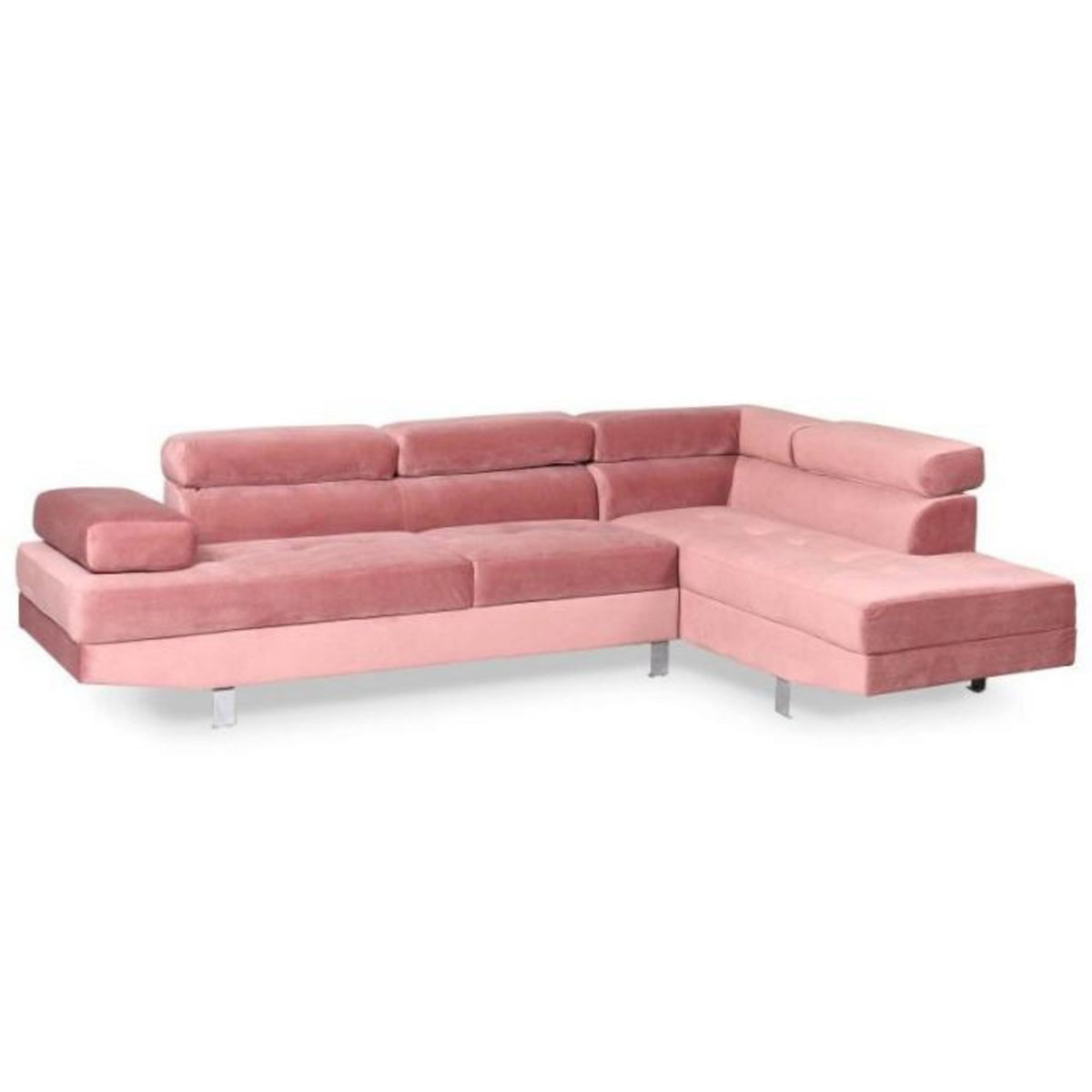 Paris Prix Canapé d'Angle Droit  Têtière  260cm Rose
