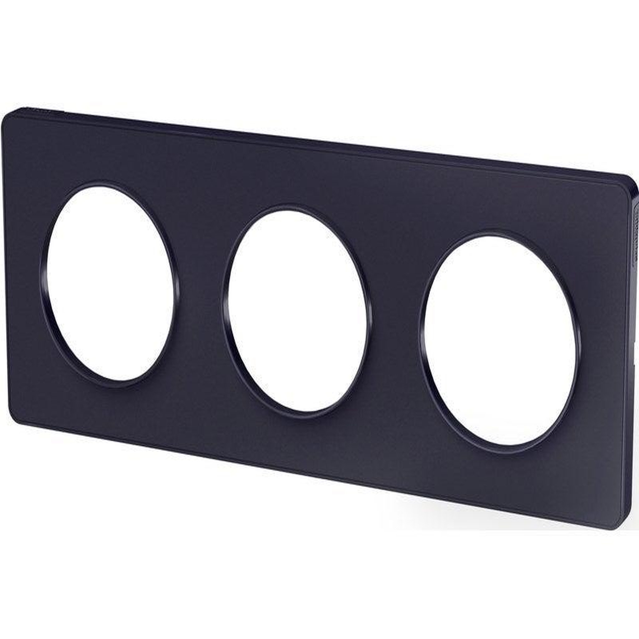 Schneider Electric Plaque triple Odace touch, anthracite liseré anthracite