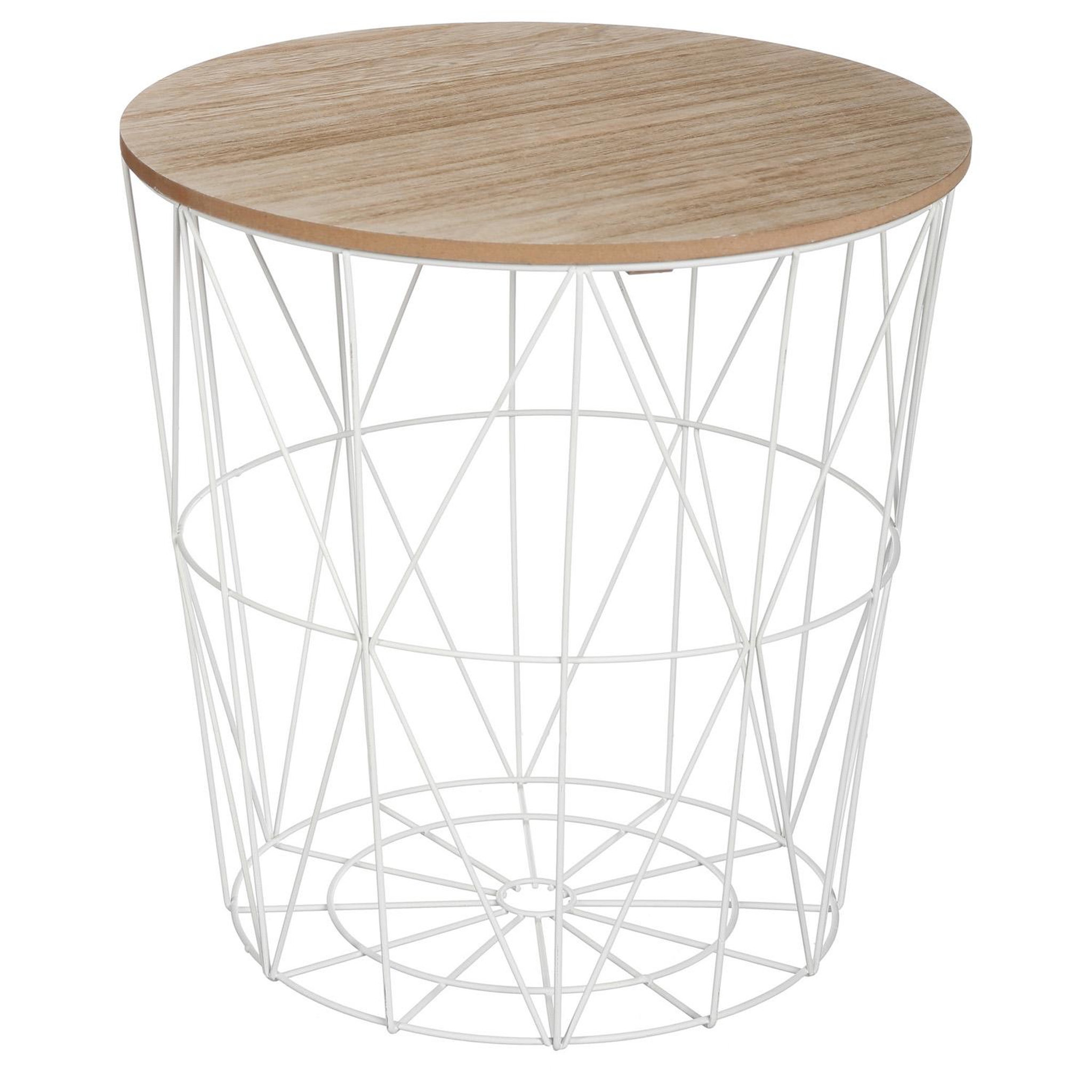 ATMOSPHERA Table à café Kumi en métal - Blanc