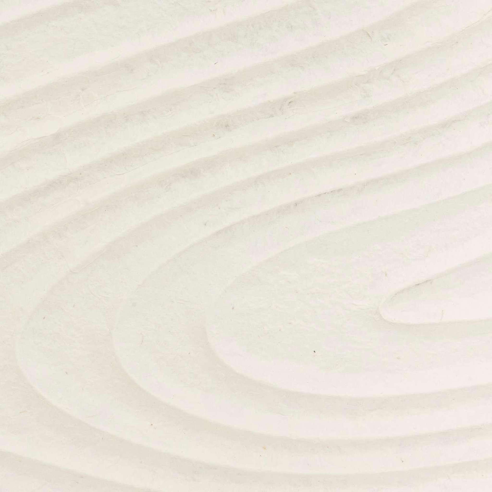 Voir la diapositive 4 : ATMOSPHERA Tableau en relief vagues - 80 x 80 cm - blanc
