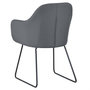Voir la diapositive 4 : Paris Prix Fauteuil Design  Blida  87cm Gris & Noir