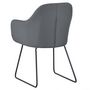 Voir la diapositive 4 : Paris Prix Fauteuil Design  Blida  87cm Gris & Noir