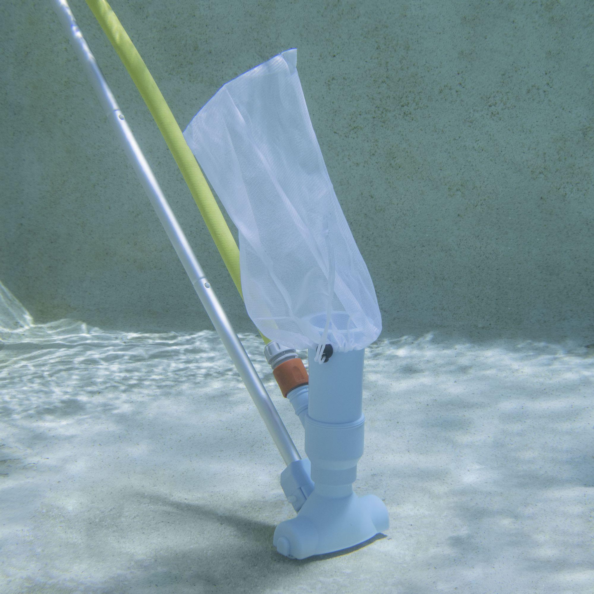 Voir la diapositive 4 : WERKAPRO Aspirateur piscine WERKA PRO avec filet et manche aluminium 1,5m