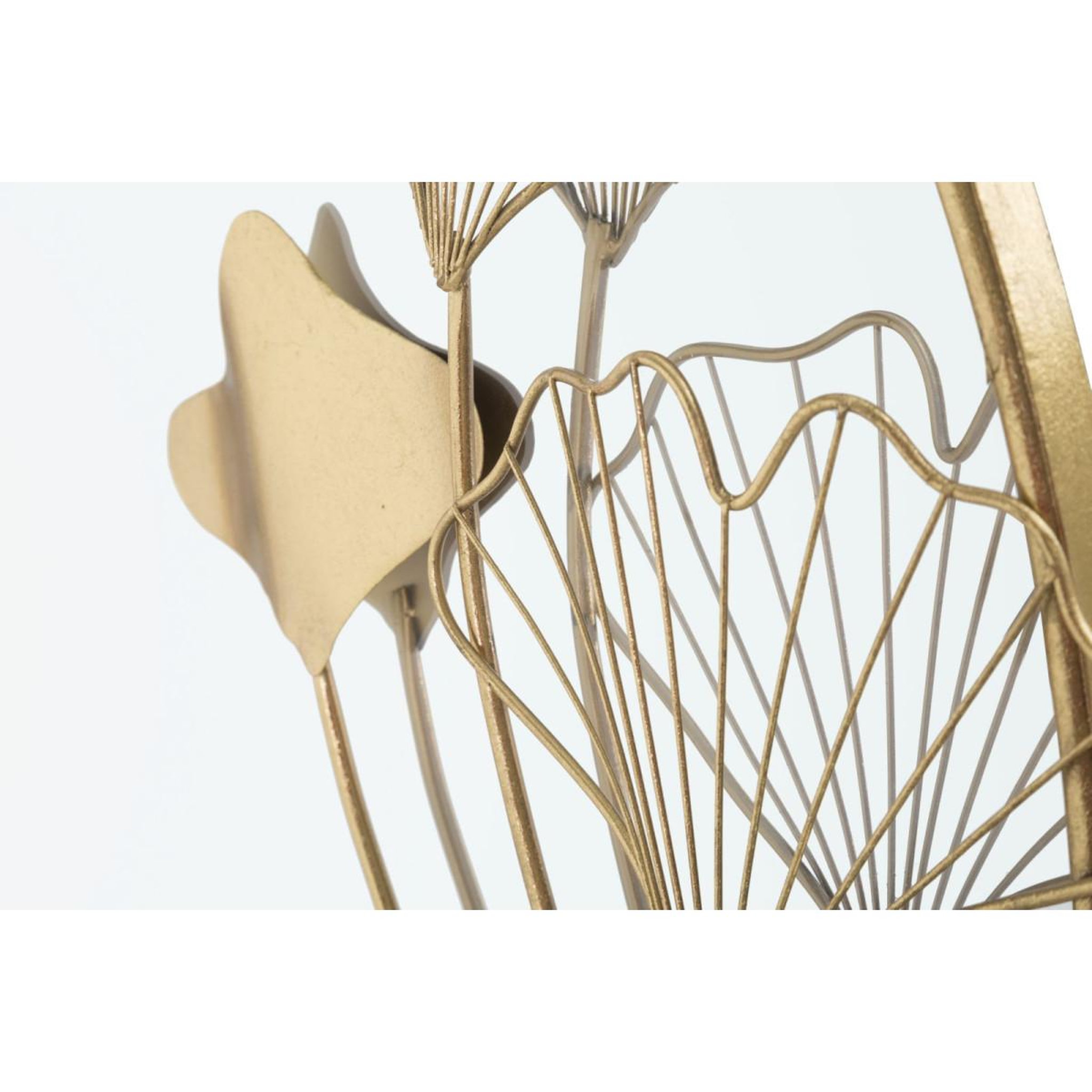 Voir la diapositive 4 : Paris Prix Miroir Mural Design  Flora  75cm Or