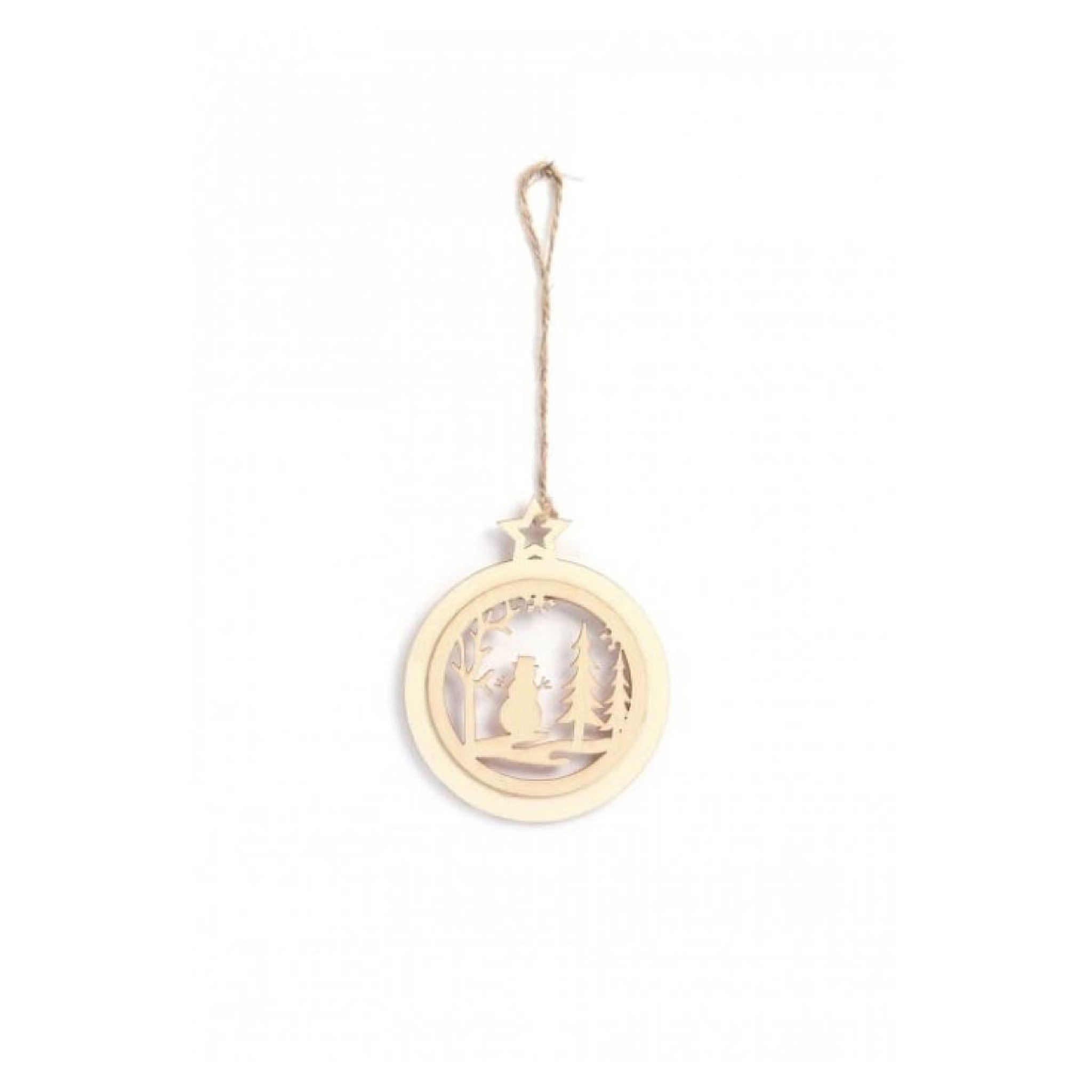 Graine créative Suspension en Bois Bonhomme de Neige pour Décoration de Noël