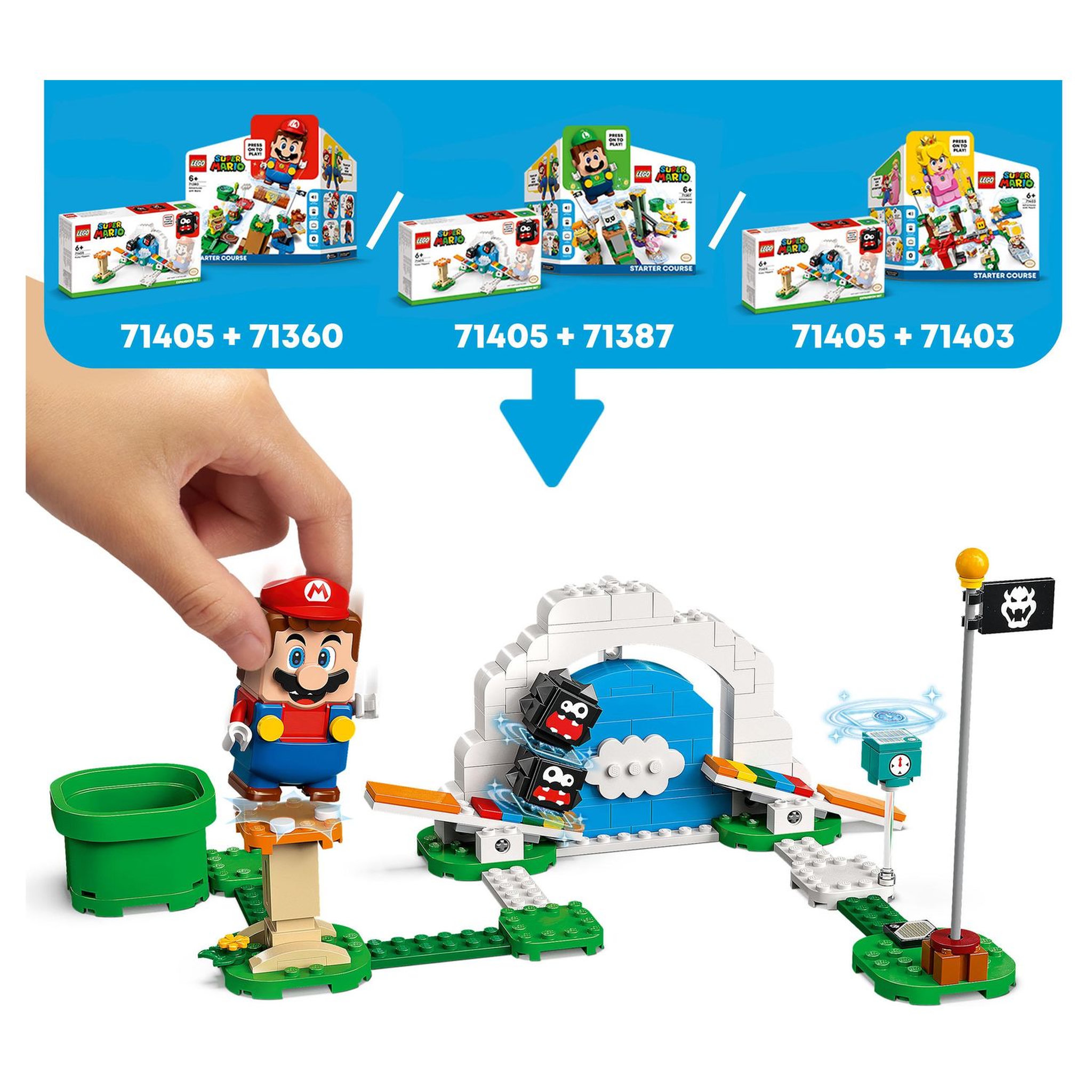 Voir la diapositive 5 : LEGO Super Mario 71405 Ensemble d&rsquo;Extension Les Fuzzies voltigeurs