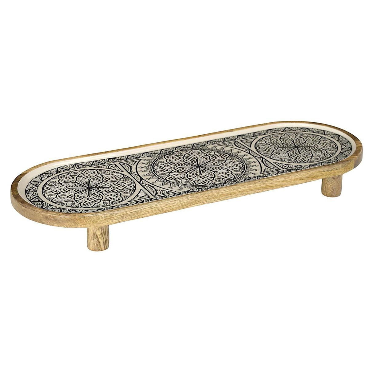 Paris Prix Plat de Présentation en Bois  Dune  50cm Noir